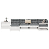 7 Piece Garden Sofa Set White Solid Wood Pine 3250977