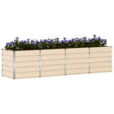 Planter Ivory 320 x 80 x 75 cm Steel 42018093