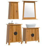 4 Piece Bathroom Furniture Set Solid Wood Pine 3223463