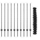 Fence and Post Grey 1.2 x 10 m Steel 3336269