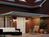 Manual Awning Frame with LEDs Green and White 5 x 3 m 3420704