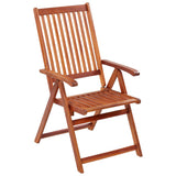 Garden Chair Set of 3 Brown Solid Acacia wood Medium Foldable 310293