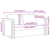 Folding Sofa Bed Black 112 x 60 x 55 cm Fabric 42030484
