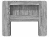 Headboard Cabinet with Storage Grey Sonoma Engineered Wood 8001252