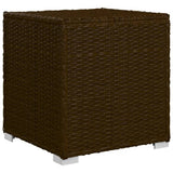 Sun Lounger Brown PE rattan Standard Adjustable Armrests 317112