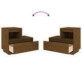 Bedside Cabinets 2 pcs Honey Brown 60x34x51 cm Solid Wood Pine 814381