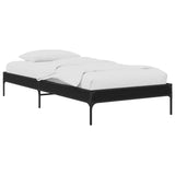 Bed Frame Black Oak 80 x 200 cm Engineered Wood 8009133
