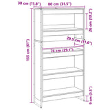 Book Cabinet 2 pcs Sonoma 80 x 30 x 155 cm Engineered Wood 3403005