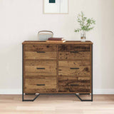 Chest of Drawers with Drawer 2 pcs Old Wood 91 x 35.5 x 74.5 cm 3365603