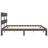 Bed Frame without Mattress Grey 200x200 cm Solid Wood Pine 3193553