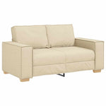 Sofa Set with Cushion 3 pcs Cream 220 x 78 x 84 cm Fabric 3324616