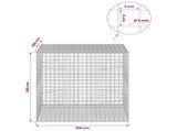 Gabion with 5 mm Wire and 5x5 cm Mesh 100x100x100 cm 3464348