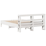 Bed Frame without Mattress White 160x200 cm Solid Wood Pine 3306142