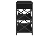Console Table Black oak 100 x 28 x 75 cm 863529