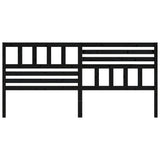 Bed Headboard Black Solid Pine Wood 186 cm x 4 cm x 100 cm 814163