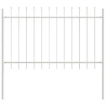Garden Fence White 6.8 x 0.8 m Powder-coated steel 3334079