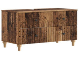 Bathroom Sink Cabinet ALKMAAR Old Wood 82 x 41x 59 cm 896143