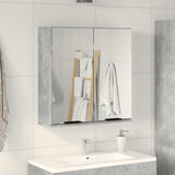Bathroom Mirror Cabinet Concrete Grey 64x20x66.5 cm Engineered Wood 856939
