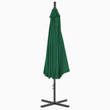 Cantilever Garden Parasol Green Polyester Large Tiltable 44873