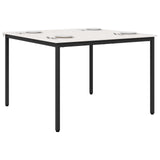 Dining Table White 110 x 110 x 75 cm Solid Pine Wood 892788