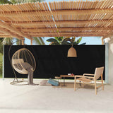 Patio Retractable Side Awning 180x600 cm Black 317964