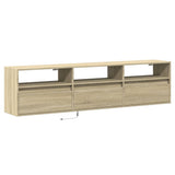 TV Wall Cabinet with LED Sonoma Oak 180x31x45 cm 3307942