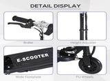 Folding Kids Electric Scooter Ride on Toy, Age 7-14-Black T3398P349432