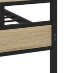 Metal Bed Frame without Mattress Sonoma Oak 75x190 cm Small Single 4017110