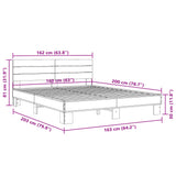Bed Frame without Mattress Black 160x200 cm 3280137
