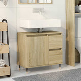 Bathroom Sink Cabinet Sonoma Oak 65x33x60 cm Engineered Wood 849676