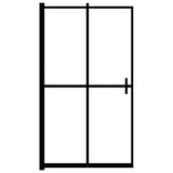 Folding Shower Enclosure ESG 80x140 cm Black 150818
