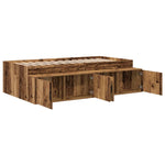 Storage Bed Frame Old wood 100 x 200 cm Engineered wood 3335187