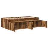 Bed Frame with Drawer Old Wood 90 x 200 cm Engineered Wood 3335195