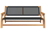 Garden Furniture Black 122 x 78 x 73 cm Solid Acacia Wood 367819