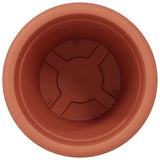 Round Flower Pot 24 pcs Brick Red 34 x 28 cm Plastic 42020292