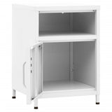 Nightstands 2 pcs White 35x35x51 cm Steel 3095222