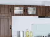 Wall Glass Cabinet LUCCA Brown Oak 40 x 31 x 40 cm 884848