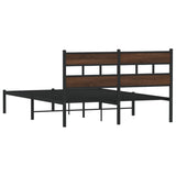 Bed Frame without Mattress with Headboard Brown Oak 160x200 cm 4017154