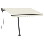 ZNTS Freestanding Manual Retractable Awning 300x250 cm Cream 3069697