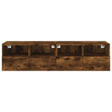 TV Wall Cabinets 2 pcs Smoked Oak 60x30x30 cm Engineered Wood 836863
