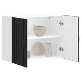 Kitchen Wall Cabinet Lucca Black Engineered Wood 853828