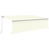 Manual Retractable Awning with Blind 5x3m Cream 3069457