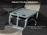 2 Seater Garden Swing Chair Patio Rocking Bench w/ Tilting Canopy, Double Padded Seats, Storage Bag T3398P315890