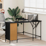 Desk Black Oak 141 x 141 x 75 cm Engineered Wood 882877