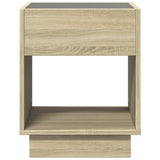 Bedside Table with Infinity LED Sonoma Oak 40x40x50 cm 3284079