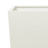 Garden Planters White 2 pcs 35x35x75 cm Steel 851083