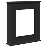 Fireplace Surround Black 75x20x87.5 cm Engineered Wood 854581