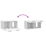 Wall-Mounted TV Cabinet High Gloss White 59.5 x 31 x 30 cm 899389