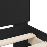 Bed Frame Black Engineered wood 160 x 200 cm Bed Frame 3207533