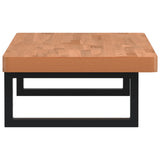 Basin Shelf Wall Mounted Steel and Solid Wood Beech 3302373